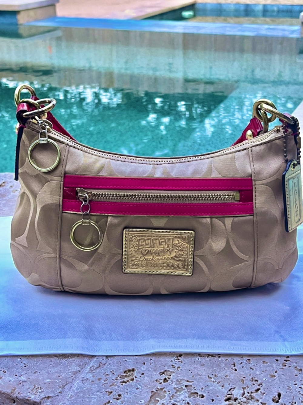 Coach Poppy Signature Hobo Bag